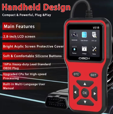 Scanner OBD2 amélioré, lecteur de Code de véhicule