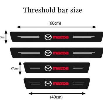 Autocollants de protection de seuil de porte Mazda 4pièces