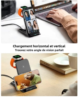 Support de chargeur sans fil 3 en 1