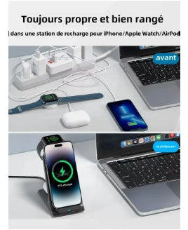 Support de chargeur sans fil 3 en 1