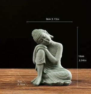 Statue de Bouddha en Grès Vert de Thaïlande