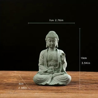 Statue de Bouddha en Grès Vert de Thaïlande