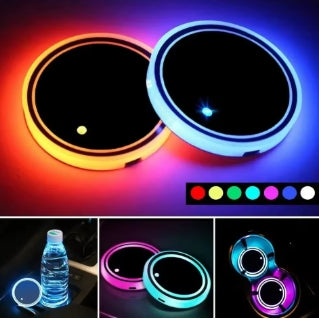 Sous-verre à eau pour voiture, lumières LED