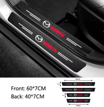 Autocollants de protection de seuil de porte Mazda 4pièces