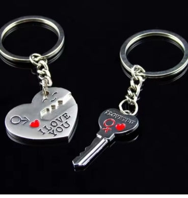 porte clé de couple I love you