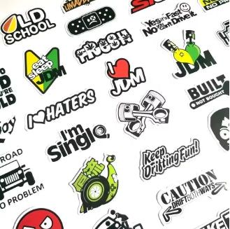 Autocollants drôles de style JDM imperméables
